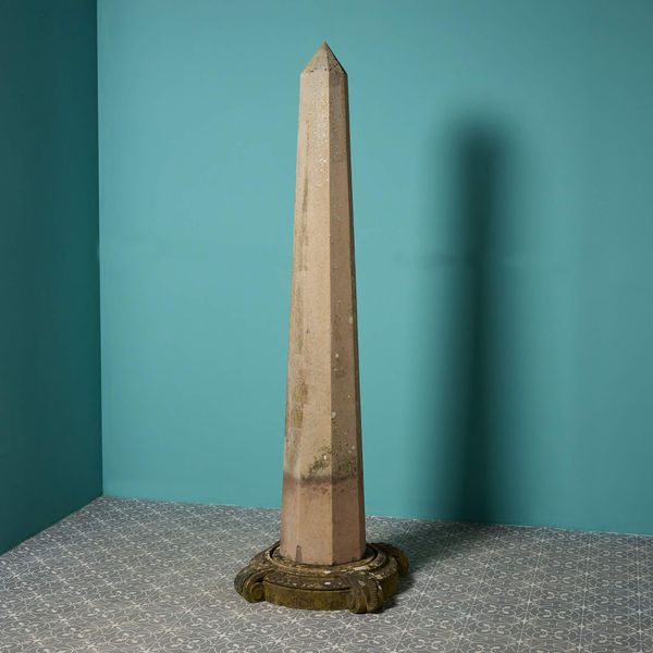 Large 19th Century Sandstone Obelisk