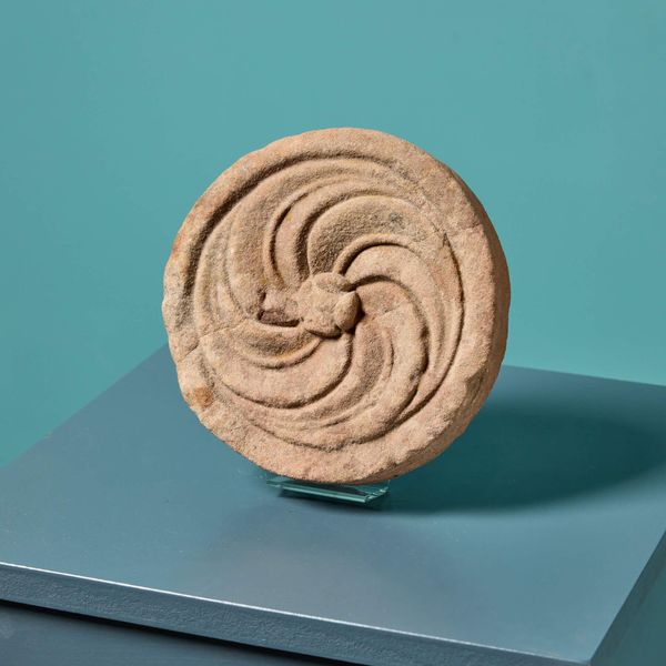 16th Century Carved Red Sandstone Roundel