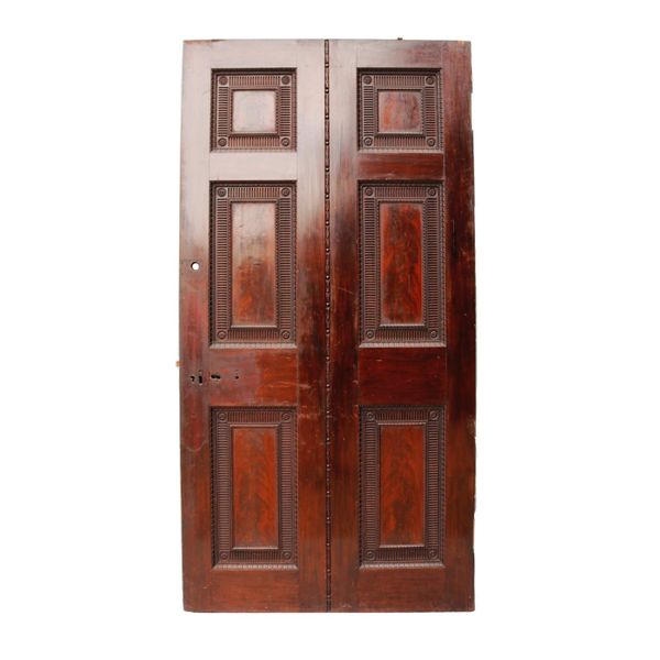 Large Antique Georgian Mahogany Door