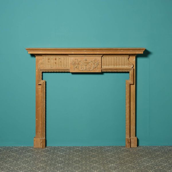 Carved Neoclassical Georgian Style Fireplace