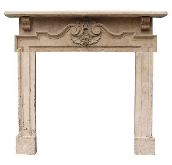 An English Palladian Style Limestone Fireplace Circa 1740