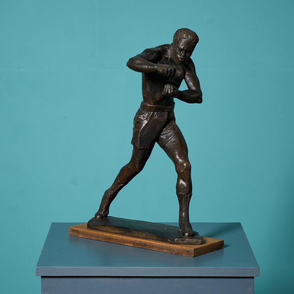 John W. Mills (1933-2023) 'Boxer #1’ Cold Cast Bronze Sculpture