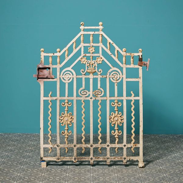 Antique English Victorian Cast Iron Side Gate