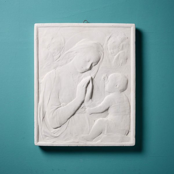 D. Brucciani (1815 – 1880) Virgin & Child Plaster Relief Plaque