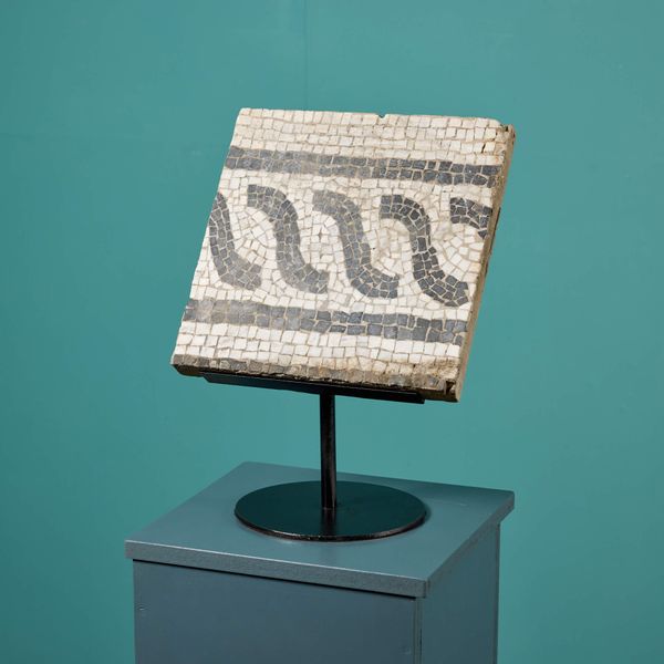 Antique Mosaic Fragment on Stand