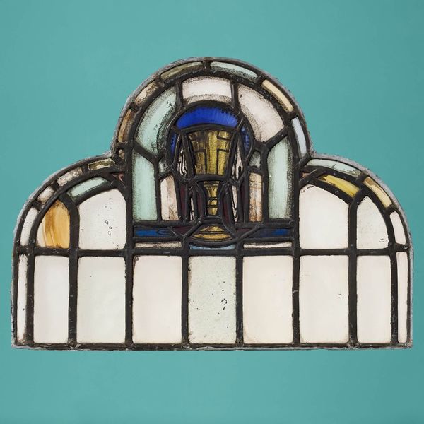 Ecclesiastical 20th Century Arched Stained Glass Panel