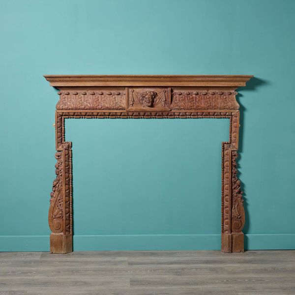 Neoclassical Georgian English Oak Fireplace