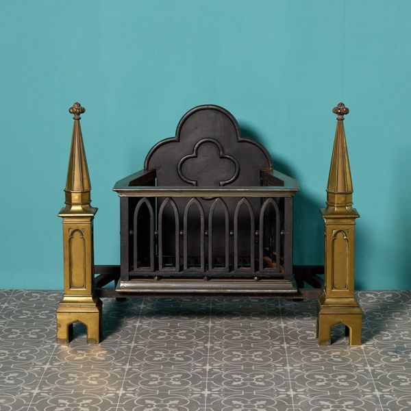 Antique Gothic Style Fire Grate