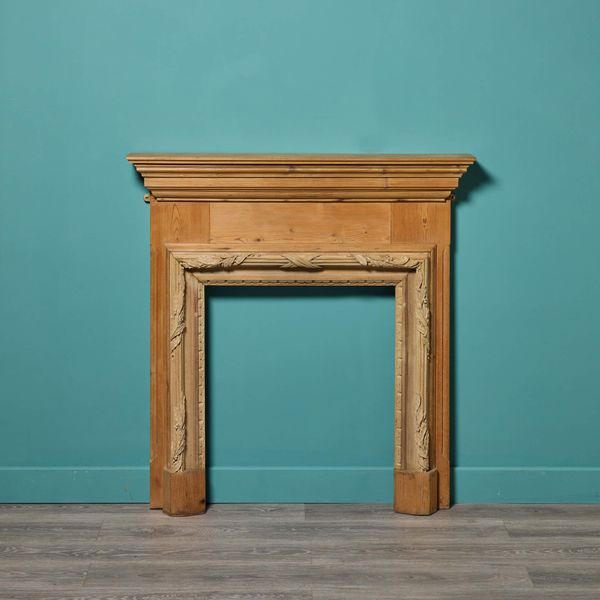 Antique Georgian Style Limewood & Pine Fireplace