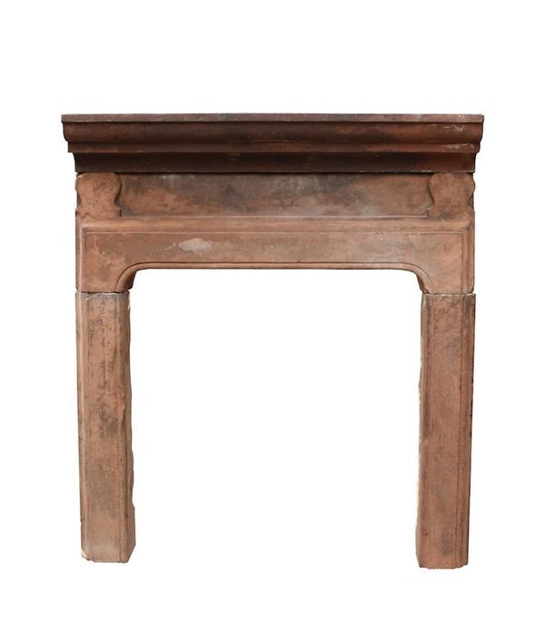 A Georgian Carved Red Sandstone Fire Surround