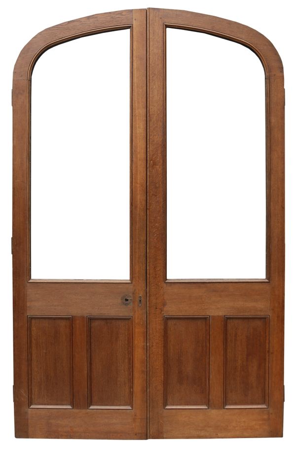 A Pair of Reclaimed Arched Oak Doors