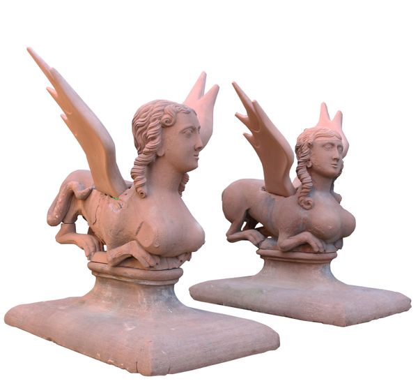 A Pair of Georgian Stone Sphinx by James Gibbs