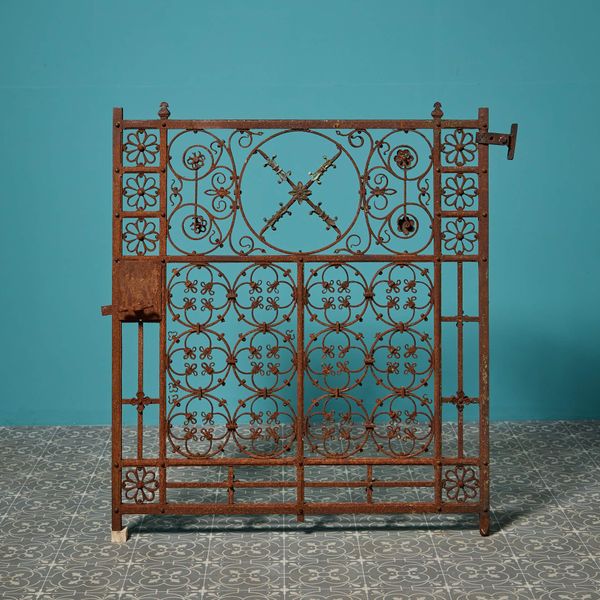 Ornate 19th Century English Cast Iron Gate