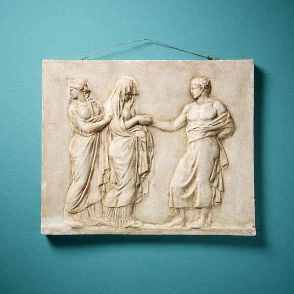 Antique Neoclassical Plaster Relief Panel After the Antique