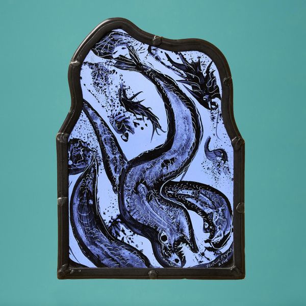 Patrick Reyntiens (2010) 'Eels, Eels' Stained Glass Window Hanging