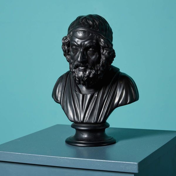 Antique Wedgwood Basalt Bust of Homer