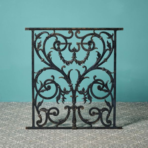 Reclaimed 19th Century Cast Iron Railing Panel
