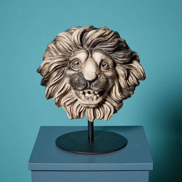 Glazed Antique Lion Mask Attributed to LEFCO