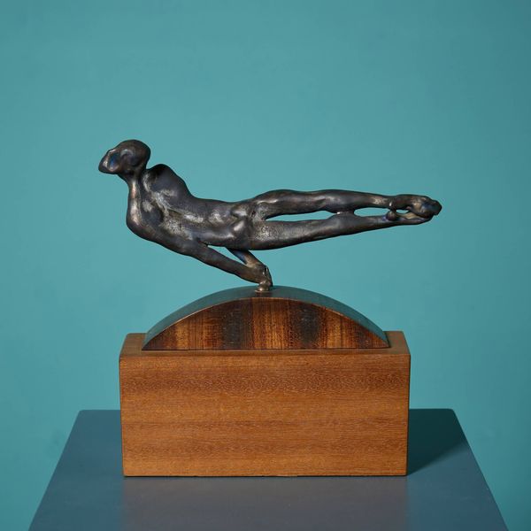 John W. Mills (1933-2023) 'Pommel Horse' Figurative Bronze Sculpture