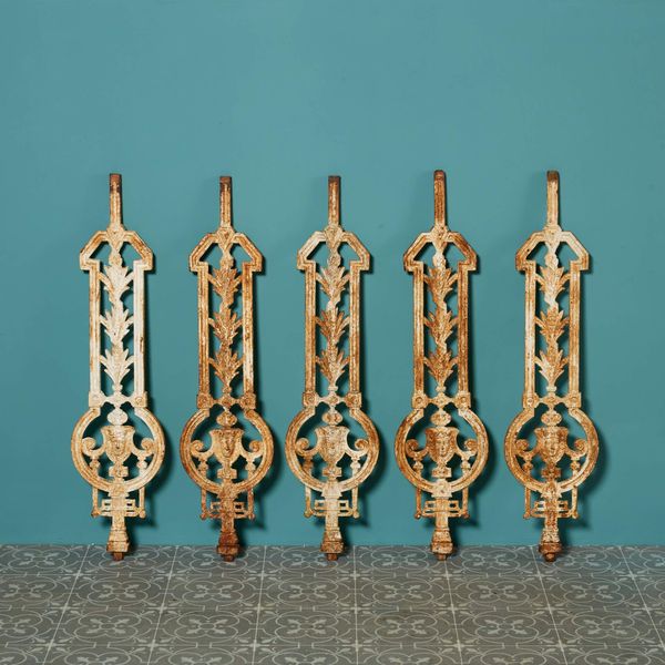 Set of 16 Victorian Cast Iron Balustrades