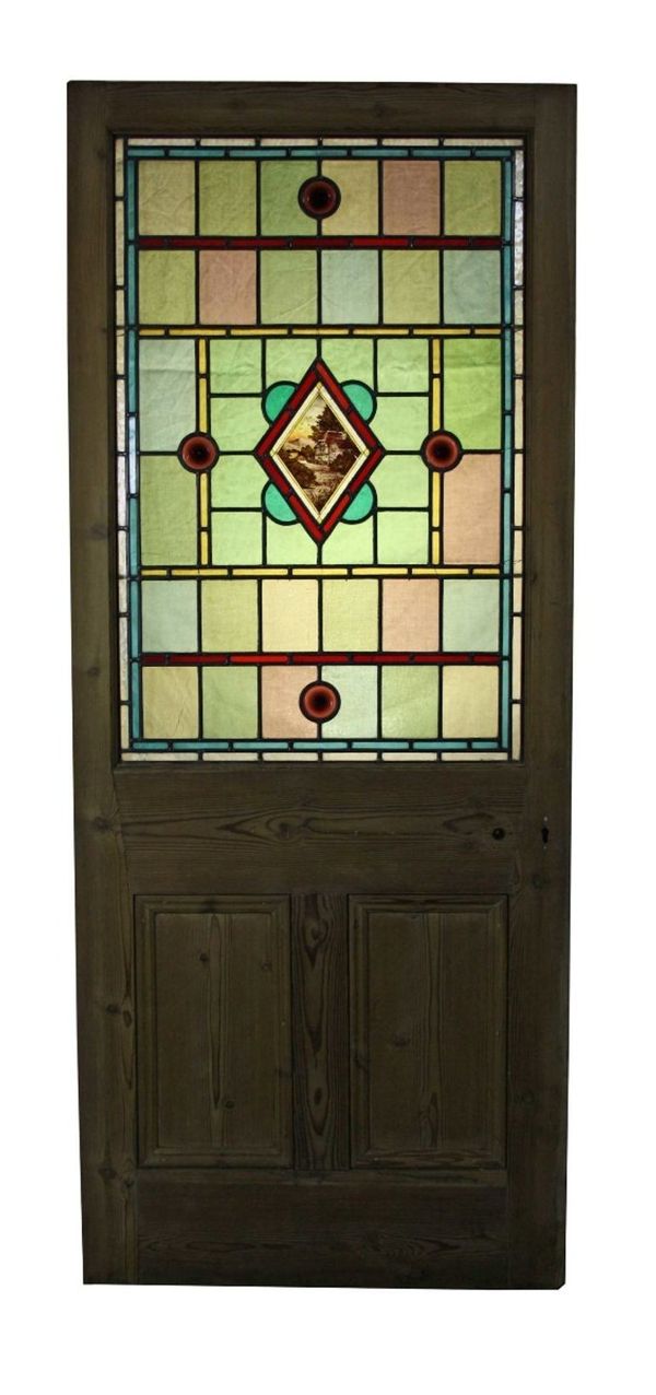 A Reclaimed Stained Glass Door