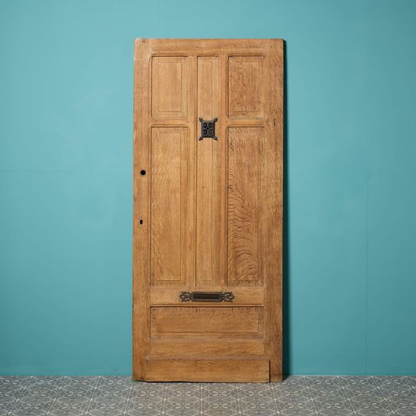 Victorian Oak Front Door with Letterbox & Peephole