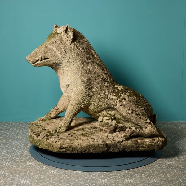 Antique Limestone Statue of The Uffizi Boar