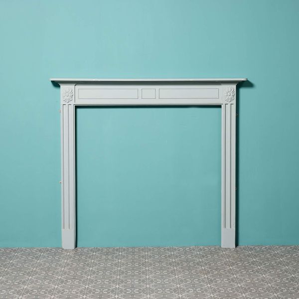 A Georgian Style Painted Pine Fire Surround