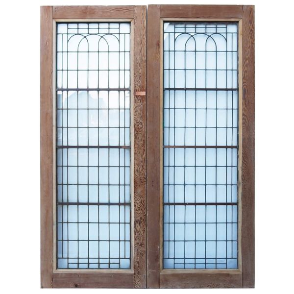 Set of Reclaimed Copperlight Art Deco Double Doors (11)