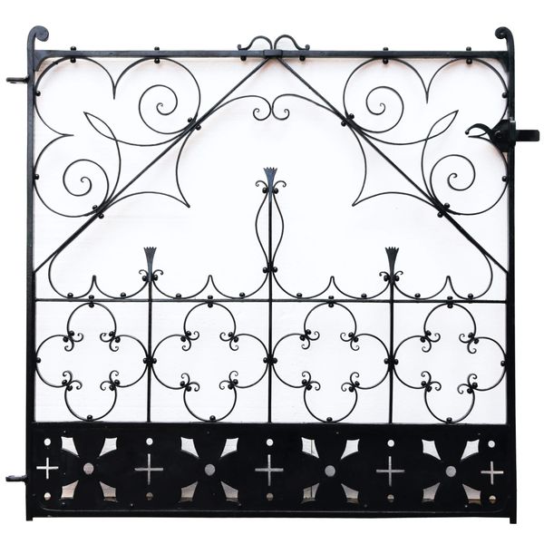 Scrollwork Wrought Iron Garden Gate