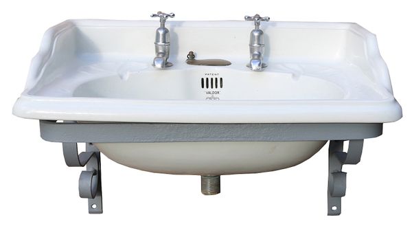 A John Bolding Wall Mounted Basin with Iron Bracket