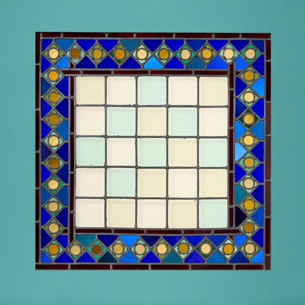 Reclaimed Medieval Style Square Stained Glass Window