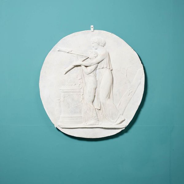Large Plaster Neoclassical Wall Plaque After Canova