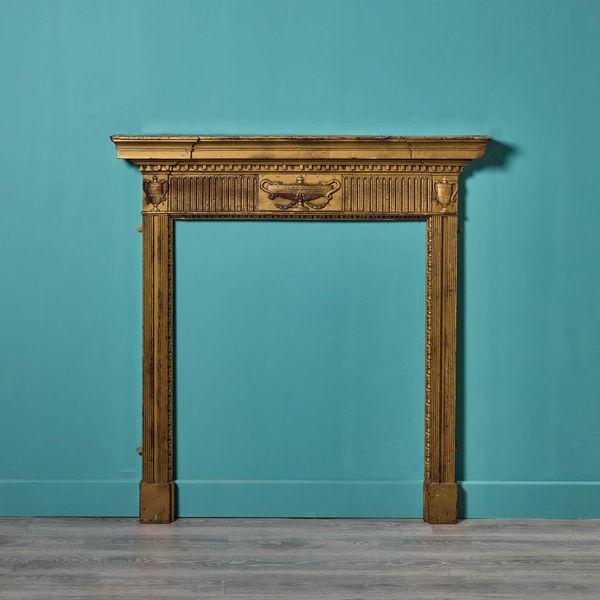 Painted Neoclassical Style Antique Georgian Fireplace