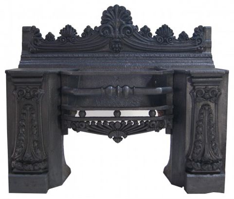 A Large Regency Cast Iron Hob Grate