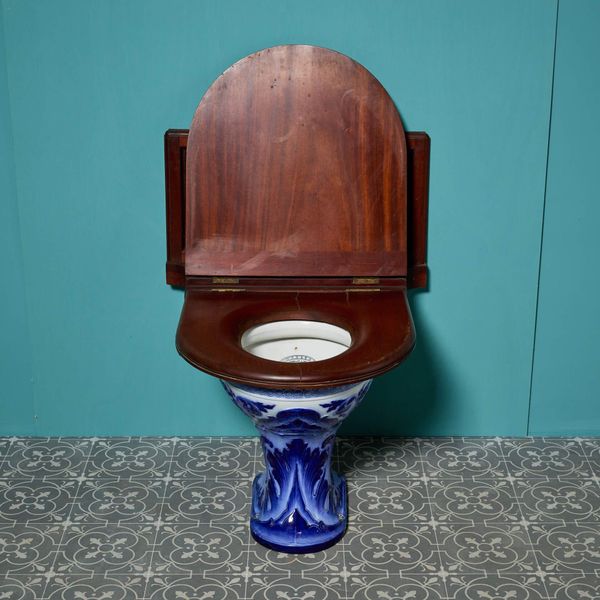 Antique Doulton & Co Floral Print Toilet