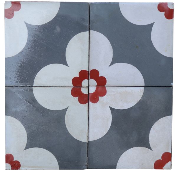 Reclaimed Patterned Encaustic Floor Tiles 4.56 m2 (49 sq ft)