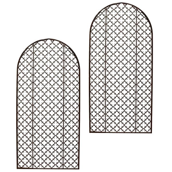 Pair of Large Arched Reclaimed Garden or Trellis Panels