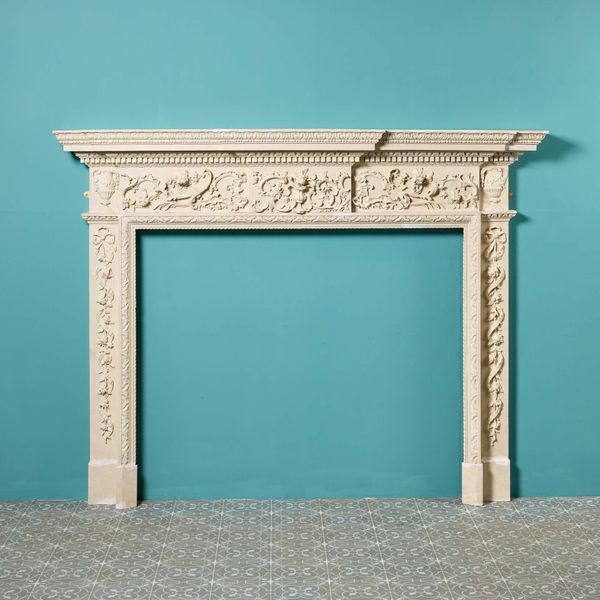 Painted Large Late Georgian Fireplace