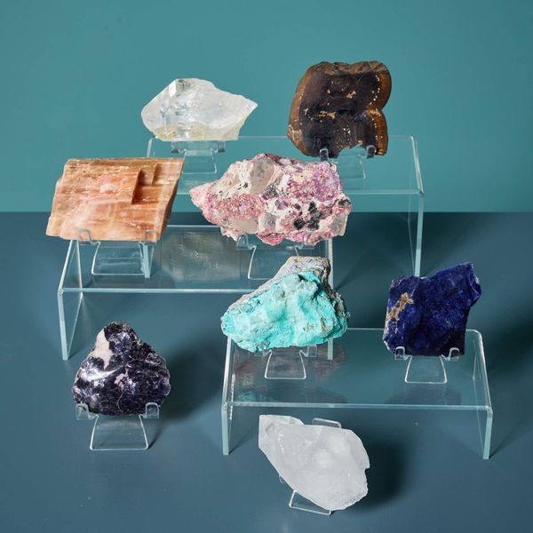 Collection of 8 PrehiCollection of 8 Prehistoric Minerals including Chrysocolla, Sodalite & Corundum