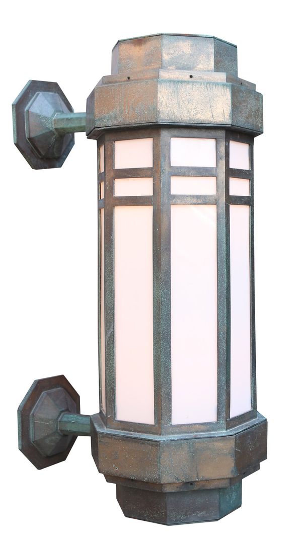 Art Deco Bronze Exterior Wall Light