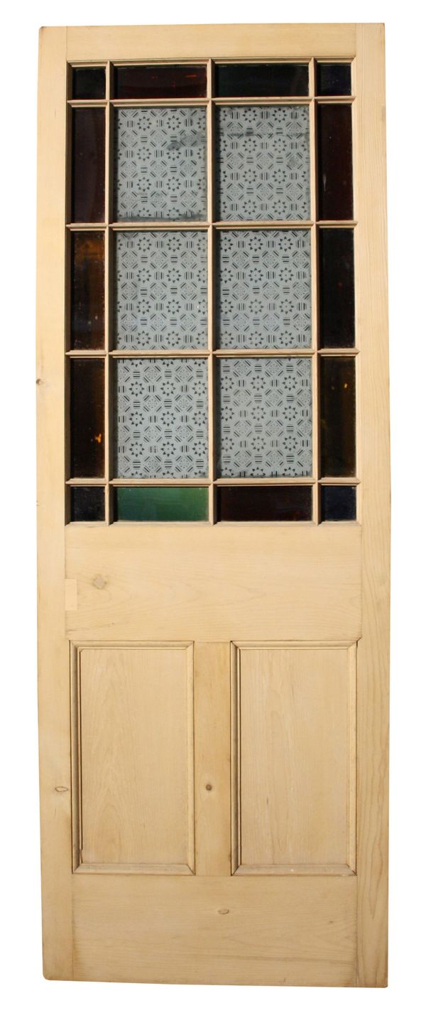 Victorian Stained and Etched Glass Door