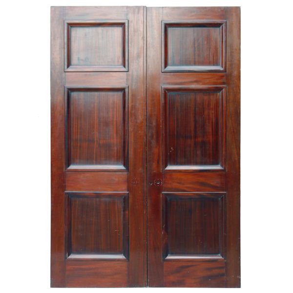 Set of Reclaimed Mahogany Internal Dividing Doors