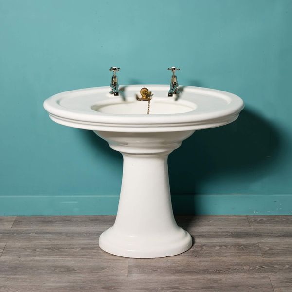 Antique Oval Shaped Pedestal Sink