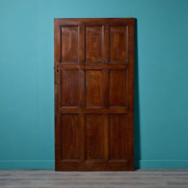 Antique 9 Panel Oak Door