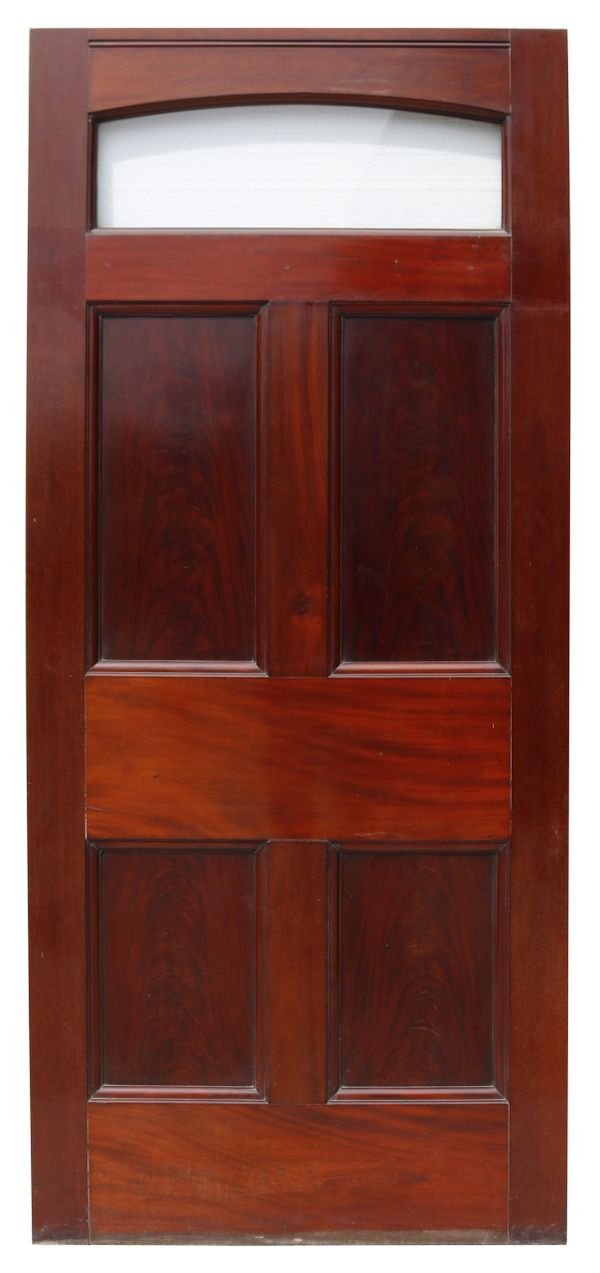 Victorian Mahogany Door With Glass