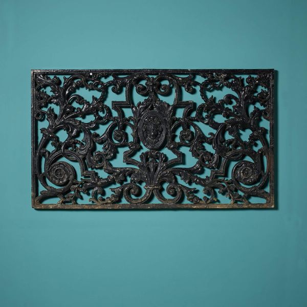 Antique Victorian Style Cast Metal Decorative Panel