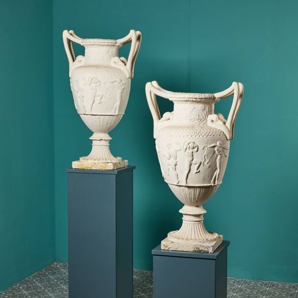 Two Large Neoclassical Vases in Plaster