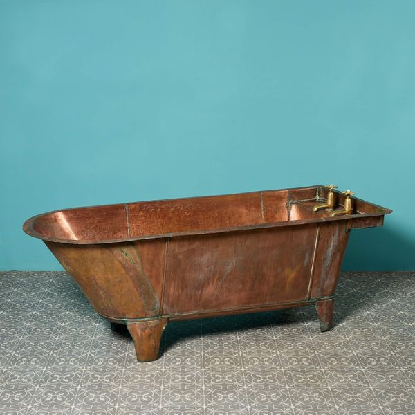 Antique Copper Roll Top Bathtub