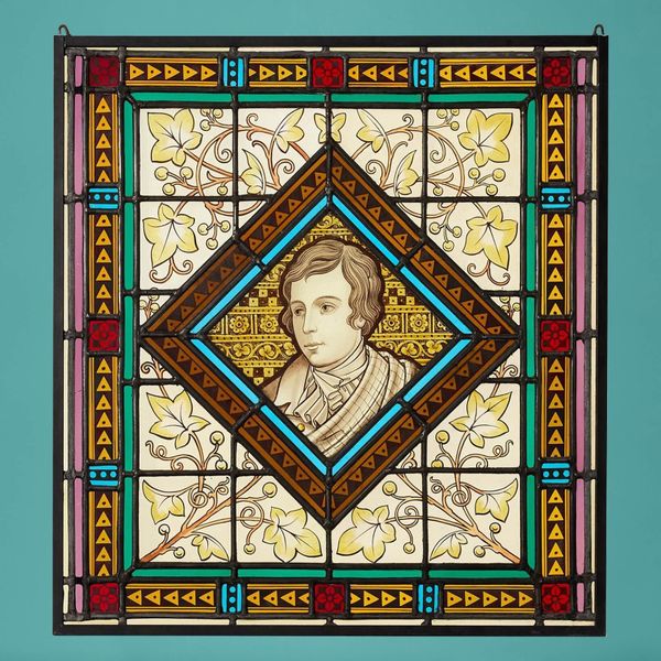 Robert Burns Antique Stained Glass Window